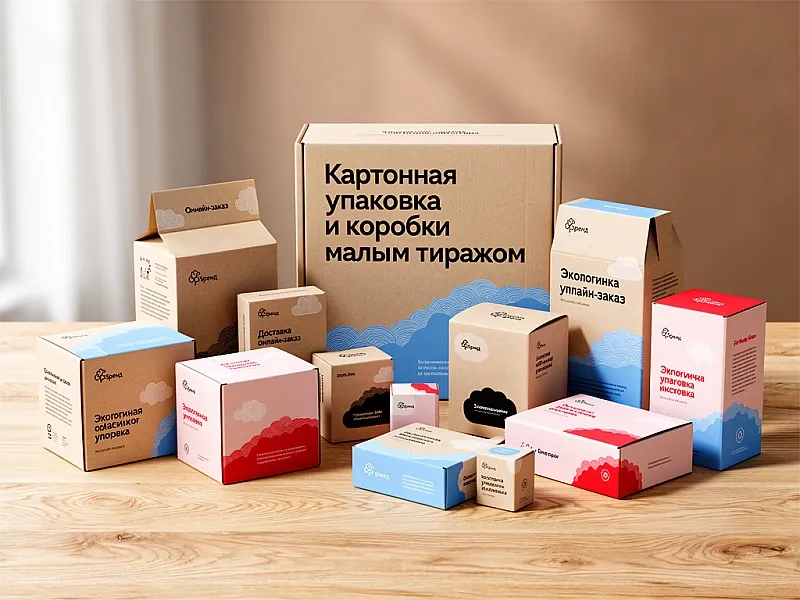 Картонная упаковка и коробки малым тиражом недорого