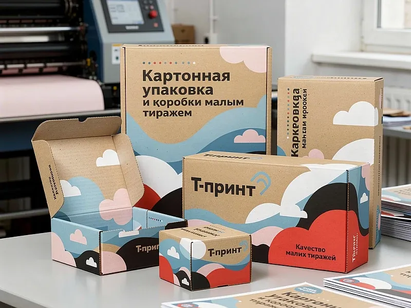 заказать Картонная упаковка и коробки малым тиражом