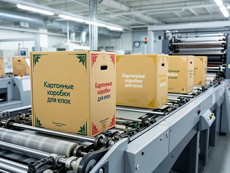 Картонные коробки для елок на заказ