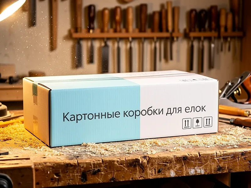 заказать Картонные коробки для елок