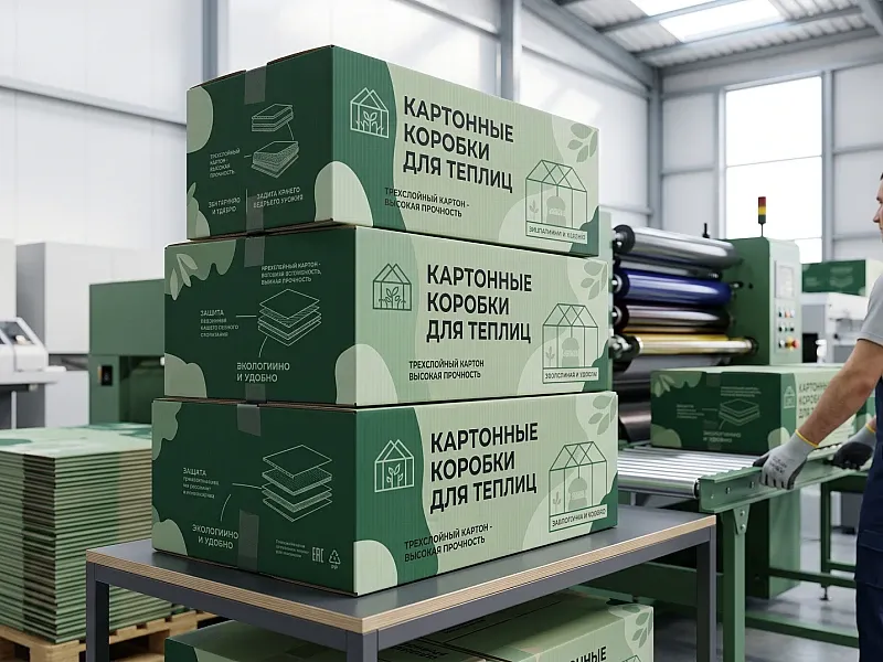 Картонные коробки для теплиц на заказ