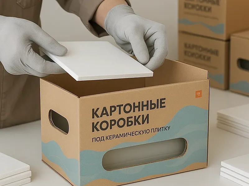 Картонные коробки под керамическую плитку дешево
