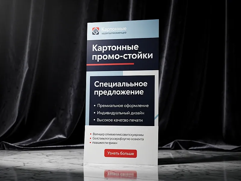 Картонные промо-стойки недорого