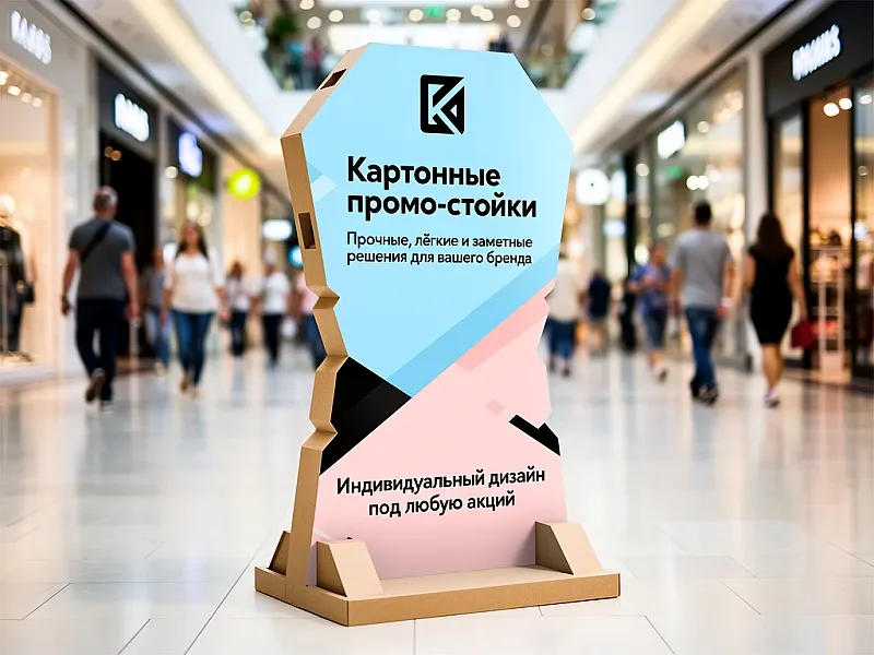 Картонные промо-стойки дешево