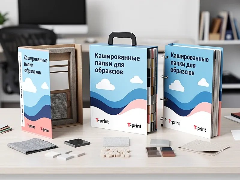 заказать Кашированные папки для образцов