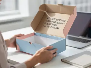Изготовление самосборных коробок на магнитах в Москве