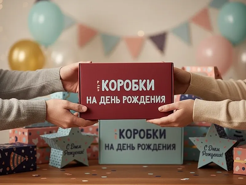 Коробки на день рождения дешево