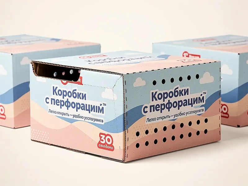 заказать Коробки с перфорацией
