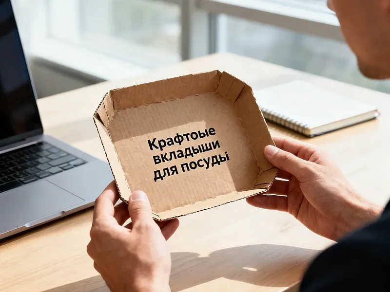 Крафтовые вкладыши для посуды на заказ