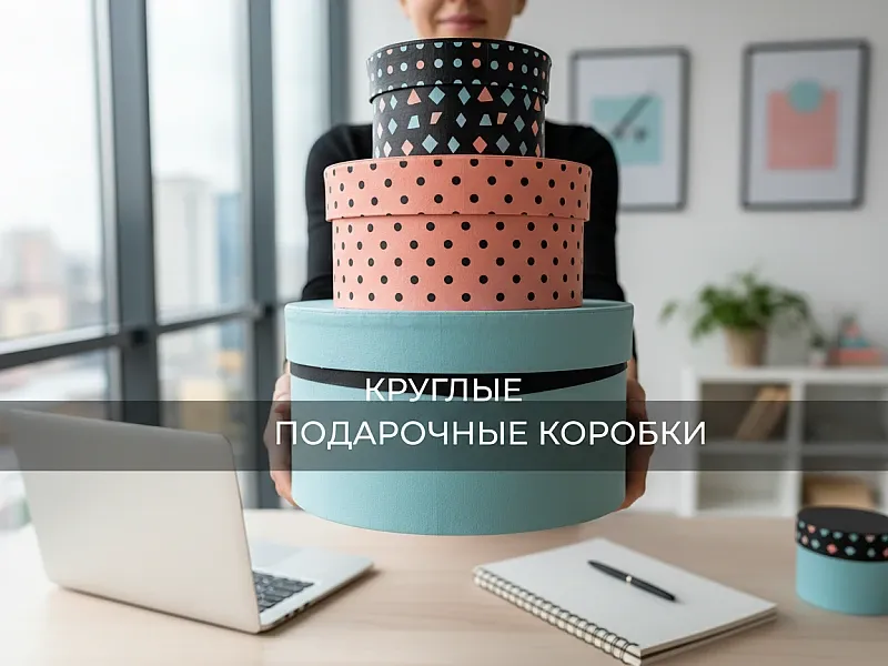 Круглые подарочные коробки дешево