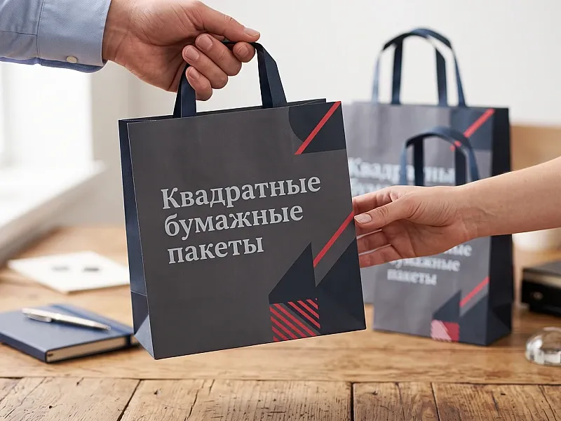 Квадратные бумажные пакеты дешево