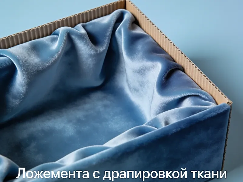 Ложемента с драпировкой ткани на заказ