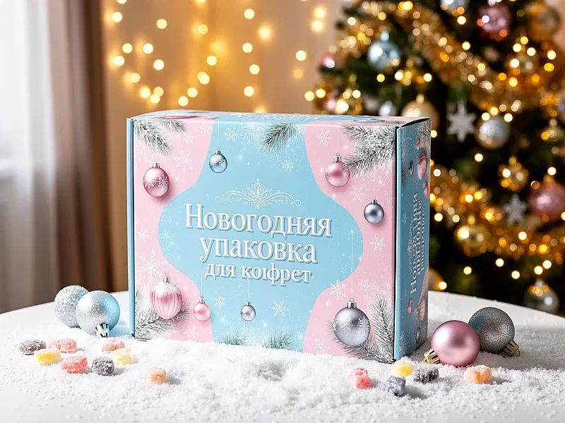 Новогодняя упаковка для конфет недорого