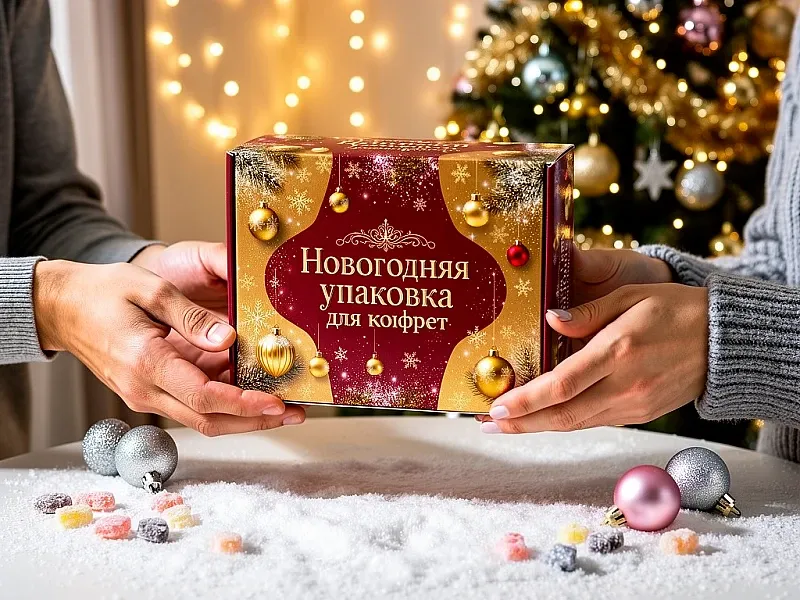 Новогодняя упаковка для конфет на заказ