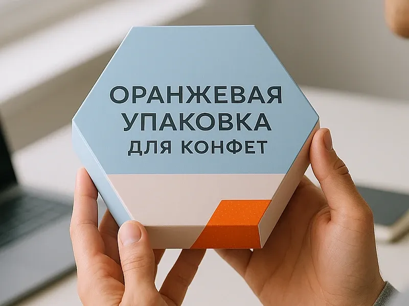 Оранжевая упаковка для конфет дешево