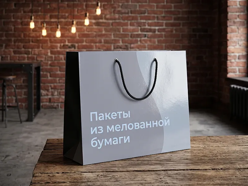 Пакеты из мелованной бумаги на заказ