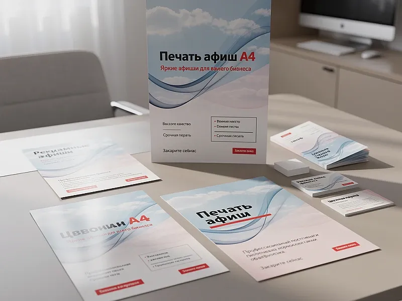 Печать афиш А4 недорого