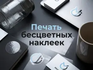 Печать бесцветных наклеек в Москве