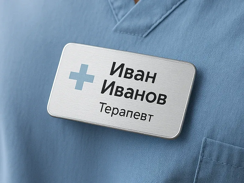 Печать бейджей для медработников недорого
