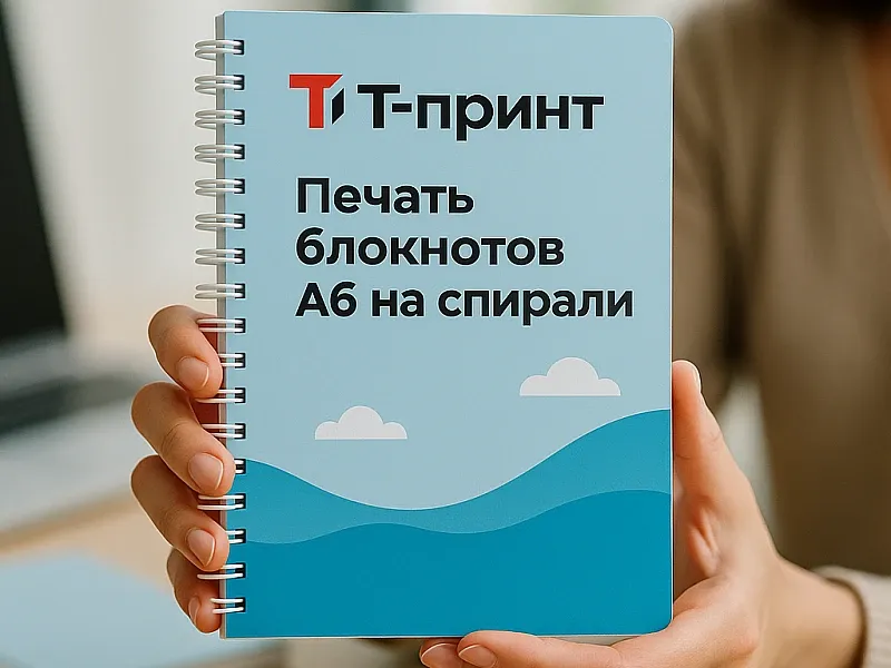 заказать Печать блокнотов А6 на спирали