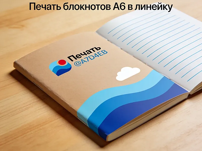 Печать блокнотов А6 в линейку на заказ