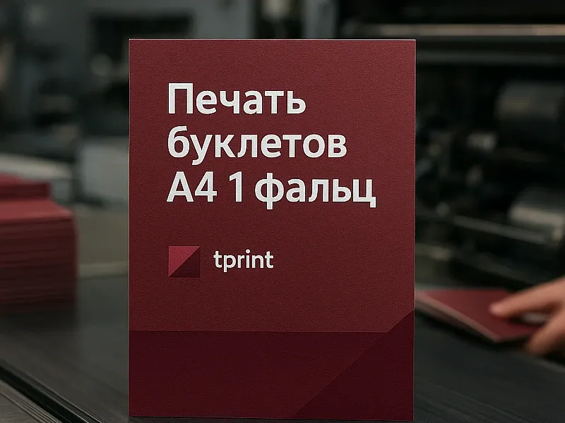 Печать буклетов А4 1 фальц недорого