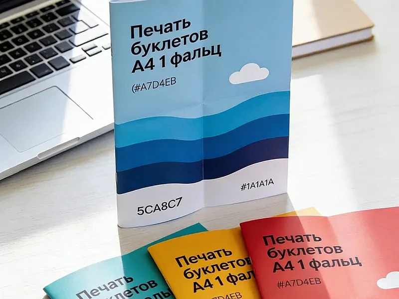 Печать буклетов А4 1 фальц на заказ