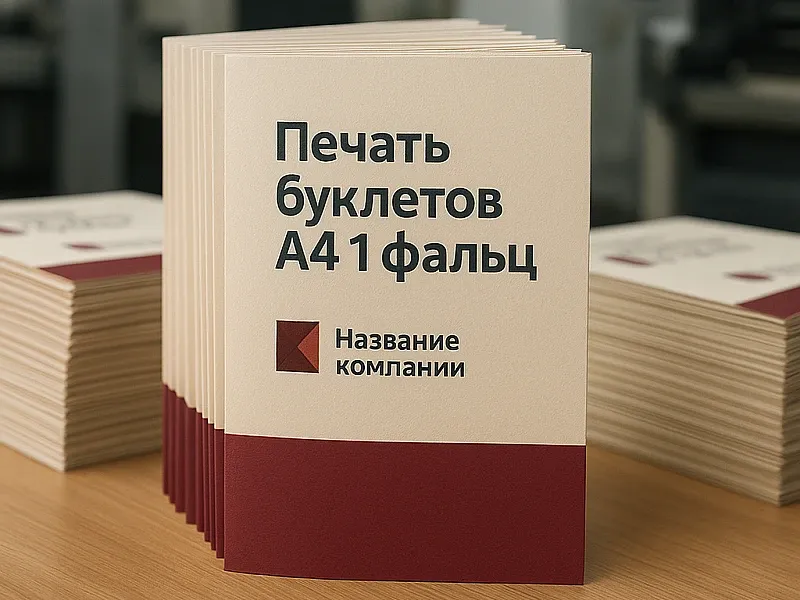 заказать Печать буклетов А4 1 фальц