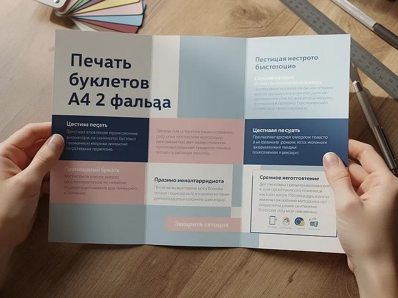 заказать Печать буклетов А4 2 фальца