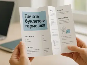Печать буклетов-гармошка в Москве