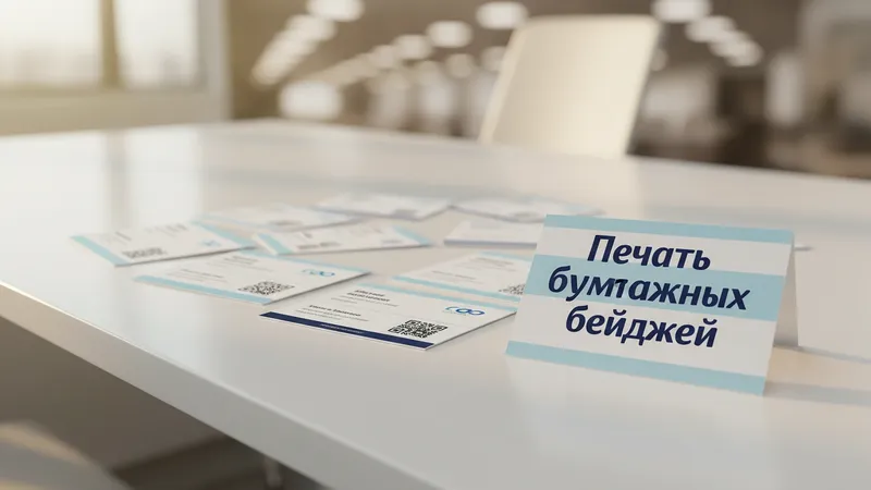 Печать бумажных бейджей на заказ