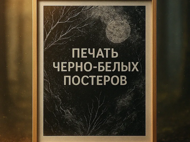 заказать Печать черно-белых постеров