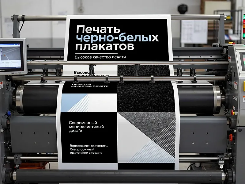Печать черно-белых плакатов на заказ