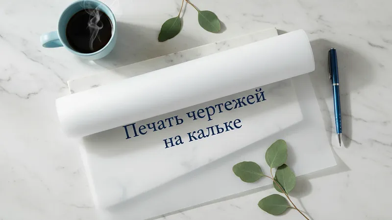 Печать чертежей на кальке дешево