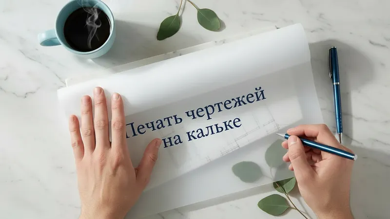 Печать чертежей на кальке на заказ