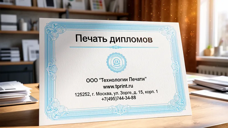 Печать дипломов на заказ