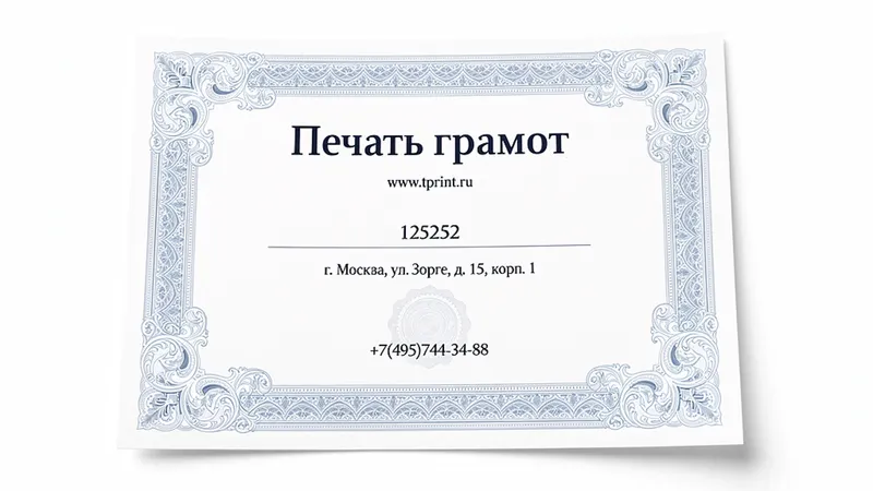 заказать Печать грамот