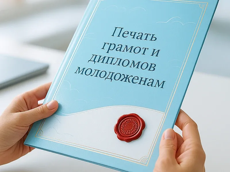 заказать Печать грамот и дипломов молодоженам