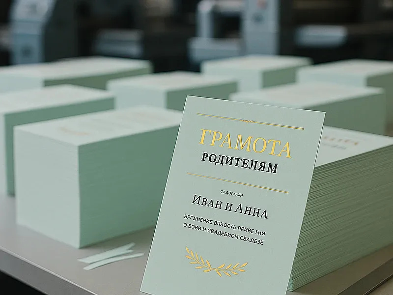 Печать грамот и дипломов родителям недорого