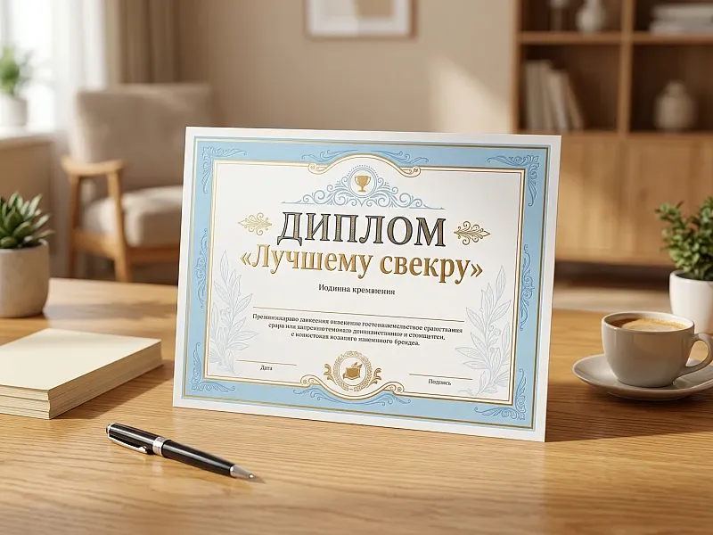 Печать грамот и дипломов свекру на заказ