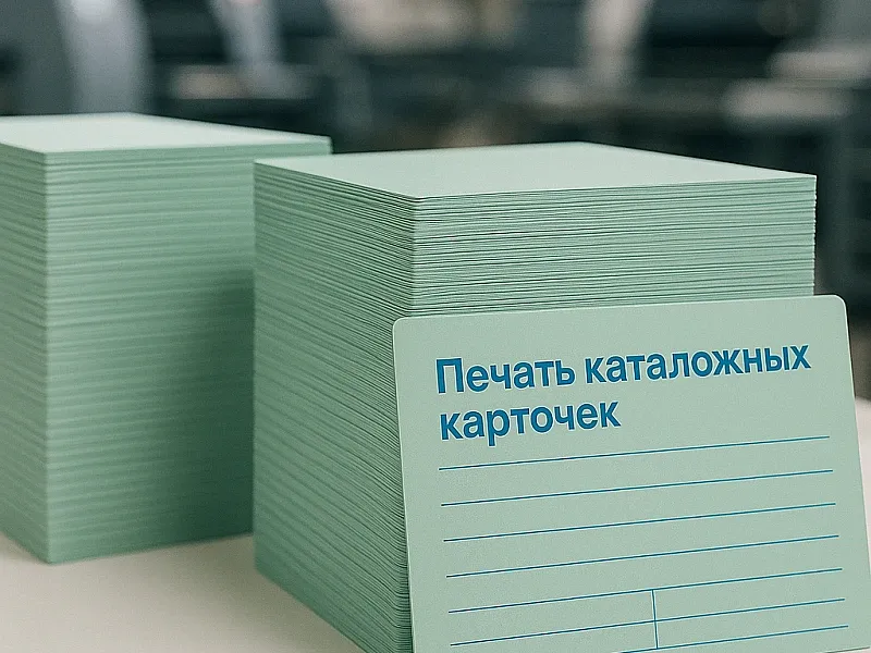 Печать каталожных карточек дешево
