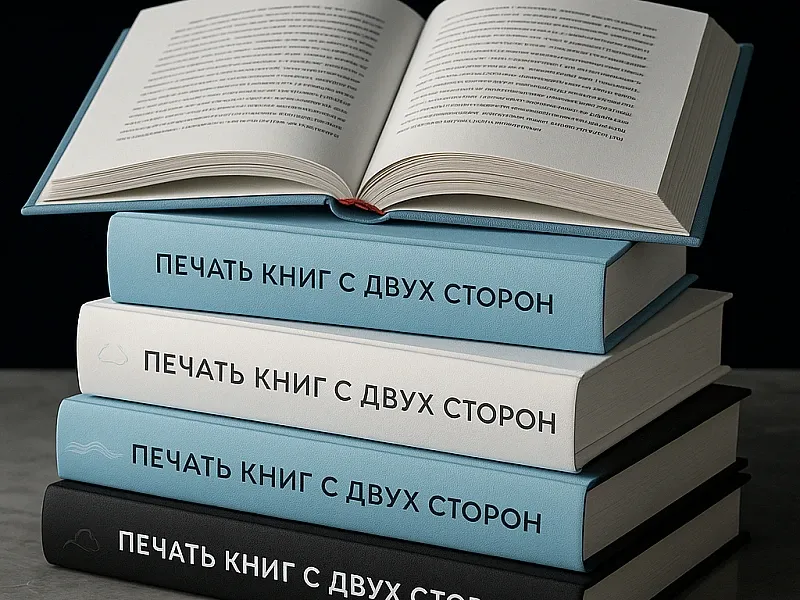 Печать книг с двух сторон на заказ
