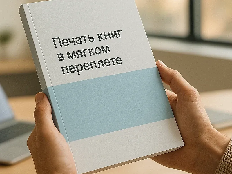 Печать книг в мягком переплете на заказ