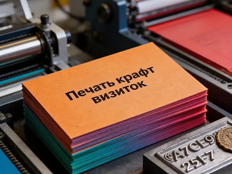 заказать Печать крафт визиток