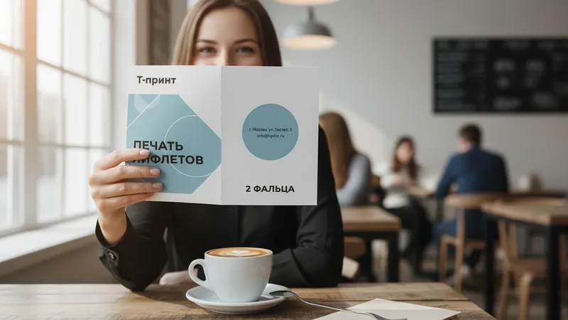 Печать лифлетов 2 фальца дешево