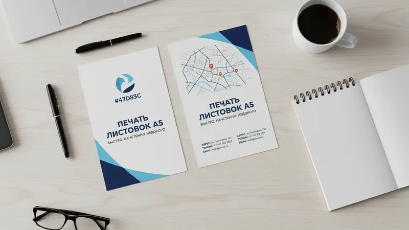 Печать листовок А5 дешево