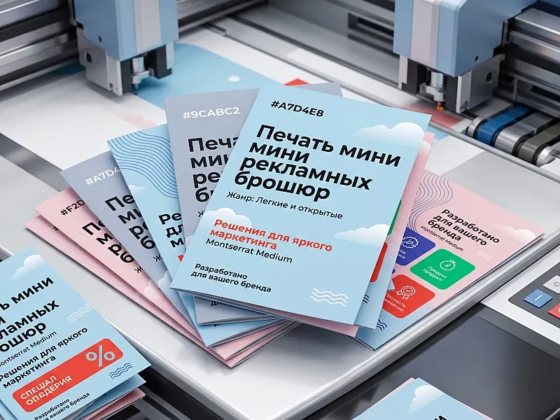 Печать мини рекламных брошюр недорого