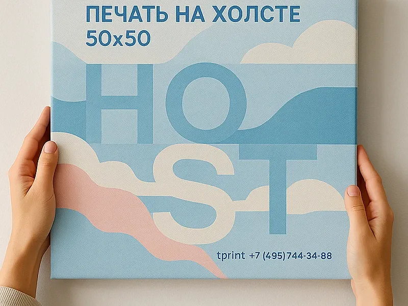 Печать на холсте 50х50 дешево