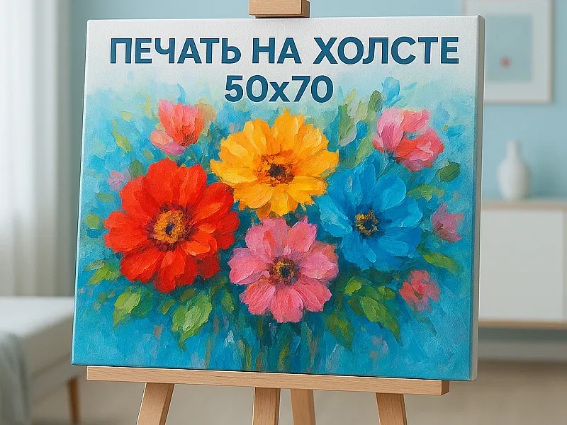 Печать на холсте 50х70 недорого