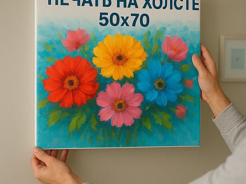 Печать на холсте 50х70 на заказ